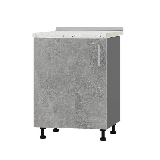 Кухонный модуль под мойку Оптима Низ Н79-600 Антрацит/Бетон (без столешницы) 600х461х820 мм (DTM-073172)