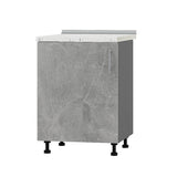 Кухонный модуль под мойку Оптима Низ Н79-600 Антрацит/Бетон (без столешницы) 600х461х820 мм (DTM-073172)