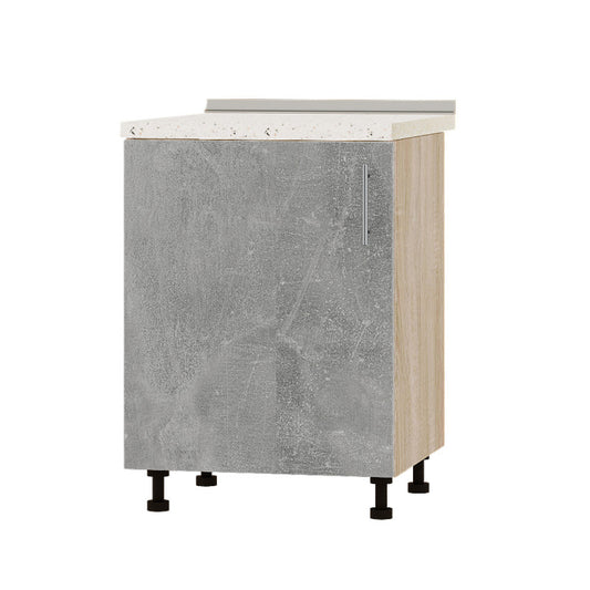Кухонный модуль под мойку Оптима Низ Н79-600 Дуб Сонома/Бетон (без столешницы) 600х461х820 мм (DTM-073029)