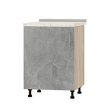 Кухонный модуль под мойку Оптима Низ Н79-600 Дуб Сонома/Бетон (без столешницы) 600х461х820 мм (DTM-073029)