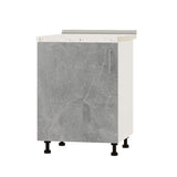 Кухонный модуль под мойку Оптима Низ Н79-600 Белый/Бетон (без столешницы) 600х461х820 мм (DTM-073179)