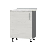 Кухонный модуль под мойку Оптима Низ Н79-600 Антрацит/Дуб Крафт Белый (без столешницы) 600х461х820 мм (DTM-073173)