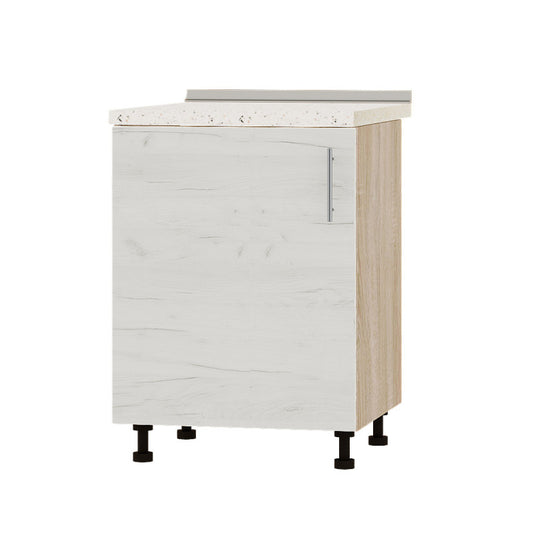 Кухонный модуль под мойку Оптима Низ Н79-600 Дуб Сонома/Дуб Крафт Белый (без столешницы) 600х461х820 мм (DTM-073030)