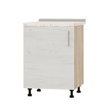 Кухонный модуль под мойку Оптима Низ Н79-600 Дуб Сонома/Дуб Крафт Белый (без столешницы) 600х461х820 мм (DTM-073030)