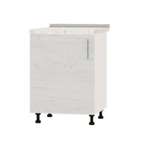 Кухонный модуль под мойку Оптима Низ Н79-600 Белый/Дуб Крафт Белый (без столешницы) 600х461х820 мм (DTM-073180)