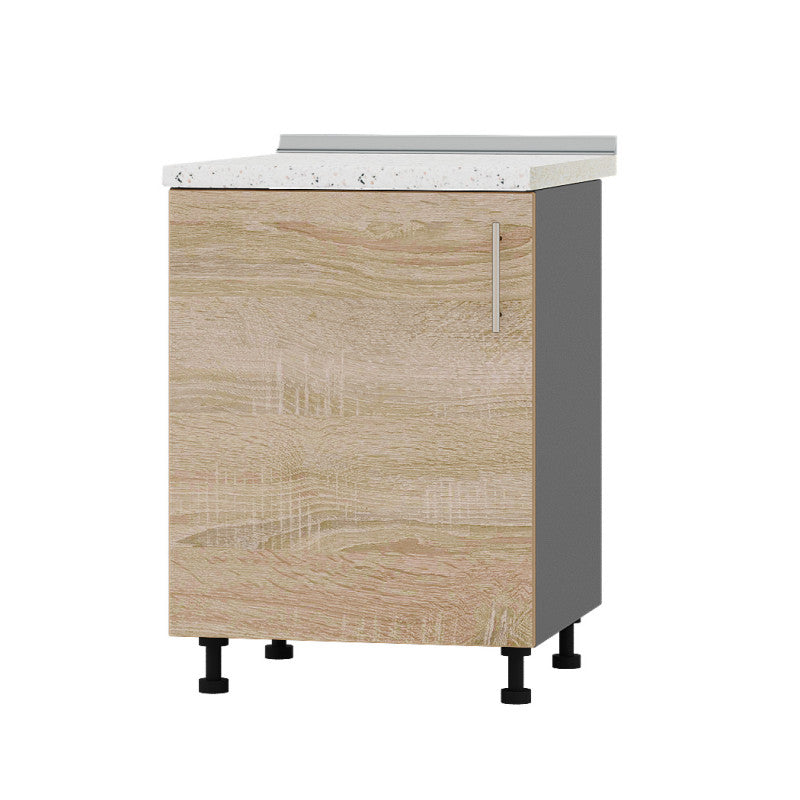 Кухонный модуль под мойку Оптима Низ Н79-600 Антрацит/Дуб Сонома (без столешницы) 600х461х820 мм (DTM-073175)