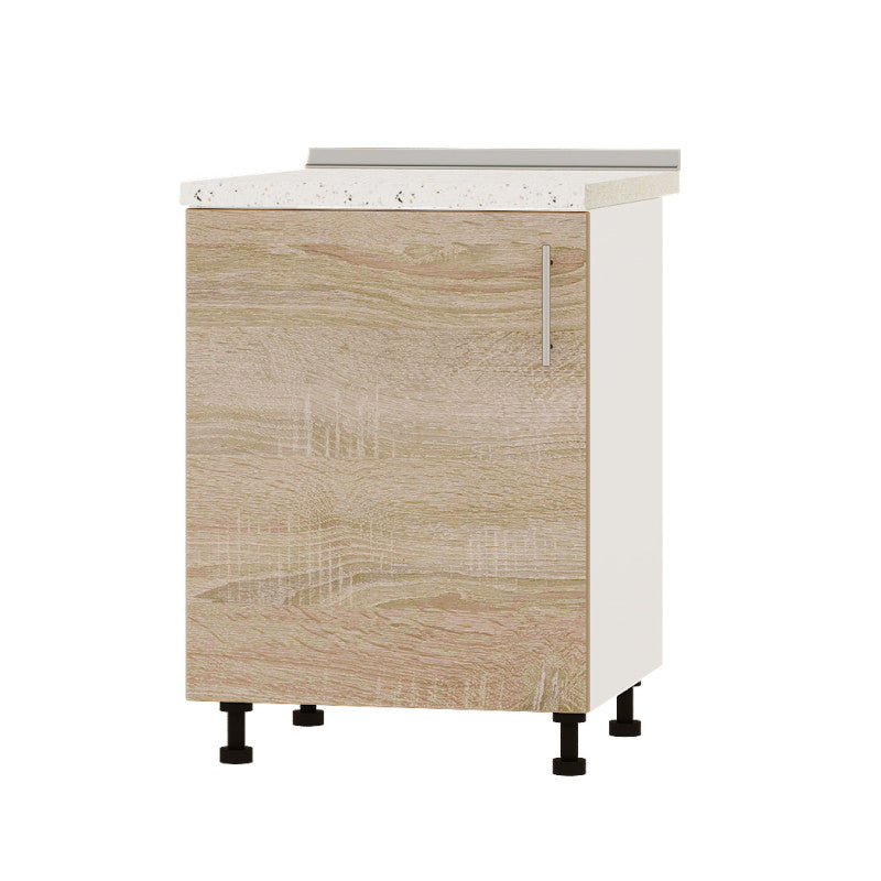 Кухонный модуль под мойку Оптима Низ Н79-600 Белый/Дуб Сонома (без столешницы) 600х461х820 мм (DTM-073182)