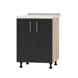 Кухонный модуль Оптима Низ Н82-600 Дуб Сонома/Антрацит (без столешницы) 600х461х820 мм (DTM-073077)