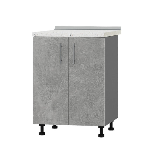 Кухонный модуль Оптима Низ Н82-600 Антрацит/Бетон (без столешницы) 600х461х820 мм (DTM-073057)