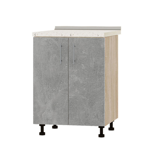 Кухонный модуль Оптима Низ Н82-600 Дуб Сонома/Бетон (без столешницы) 600х461х820 мм (DTM-073078)