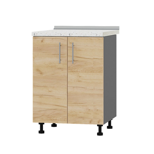 Кухонный модуль Оптима Низ Н82-600 Антрацит/Дуб Крафт Золотой (без столешницы) 600х461х820 мм (DTM-073059)