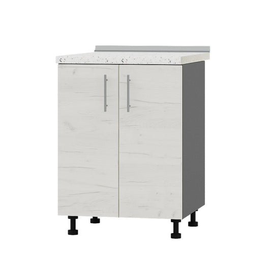 Кухонный модуль Оптима Низ Н82-600 Антрацит/Дуб Крафт Белый (без столешницы) 600х461х820 мм (DTM-073058)