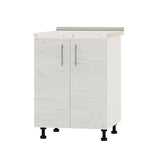 Кухонный модуль Оптима Низ Н82-600 Белый/Дуб Крафт Белый (без столешницы) 600х461х820 мм (DTM-073065)