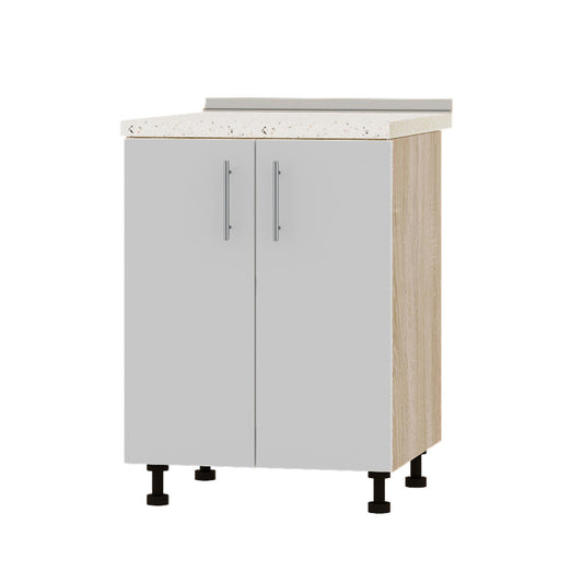 Кухонный модуль Оптима Низ Н82-600 Дуб Сонома/Нимфея Альба (Белый) (без столешницы) 600х461х820 мм (DTM-072997)