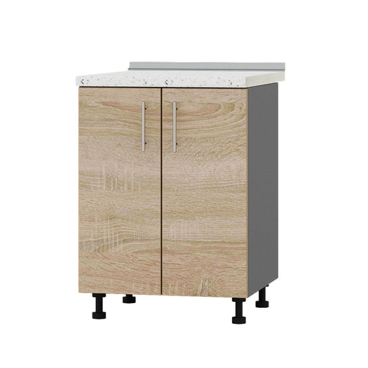 Кухонный модуль Оптима Низ Н82-600 Антрацит/Дуб Сонома (без столешницы) 600х461х820 мм (DTM-073060)