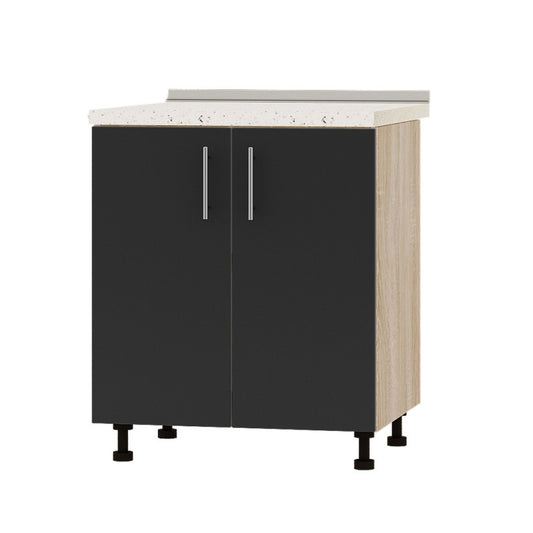 Кухонный модуль Оптима Низ Н82-700 Дуб Сонома/Антрацит (без столешницы) 700х461х820 мм (DTM-073012)