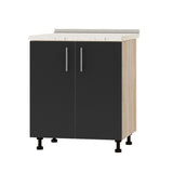 Кухонный модуль Оптима Низ Н82-700 Дуб Сонома/Антрацит (без столешницы) 700х461х820 мм (DTM-073012)