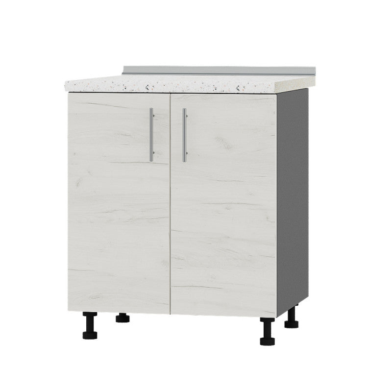 Кухонный модуль Оптима Низ Н82-700 Антрацит/Дуб Крафт Белый (без столешницы) 700х461х820 мм (DTM-073000)