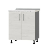 Кухонный модуль Оптима Низ Н82-700 Антрацит/Дуб Крафт Белый (без столешницы) 700х461х820 мм (DTM-073000)