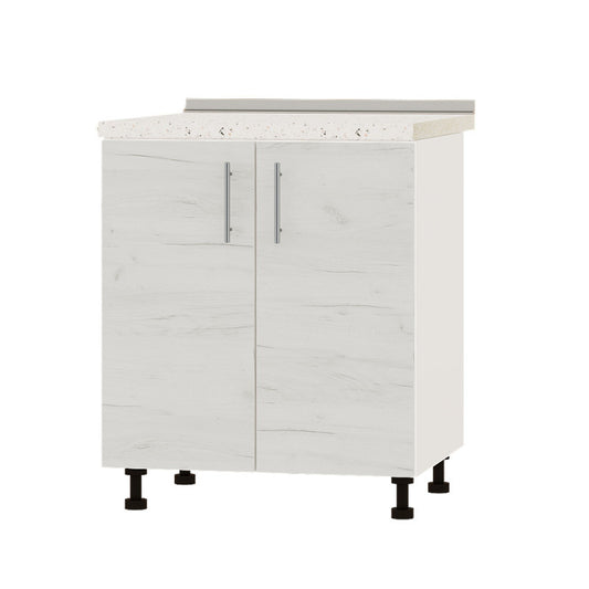 Кухонный модуль Оптима Низ Н82-700 Белый/Дуб Крафт Белый (без столешницы) 700х461х820 мм (DTM-073007)