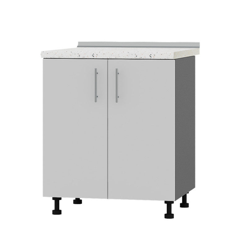 Кухонный модуль Оптима Низ Н82-700 Антрацит/Нимфея Альба (Белый) (без столешницы) 700х461х820 мм (DTM-073004)