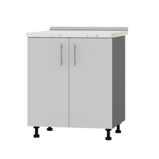 Кухонный модуль Оптима Низ Н82-700 Антрацит/Нимфея Альба (Белый) (без столешницы) 700х461х820 мм (DTM-073004)