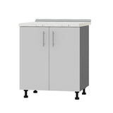 Кухонный модуль Оптима Низ Н82-700 Антрацит/Нимфея Альба (Белый) (без столешницы) 700х461х820 мм (DTM-073004)