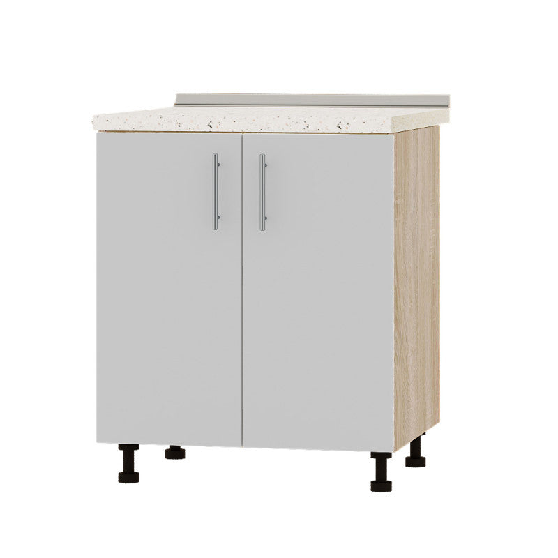 Кухонный модуль Оптима Низ Н82-700 Дуб Сонома/Нимфея Альба (Белый) (без столешницы) 700х461х820 мм (DTM-073018)