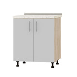 Кухонный модуль Оптима Низ Н82-700 Дуб Сонома/Нимфея Альба (Белый) (без столешницы) 700х461х820 мм (DTM-073018)