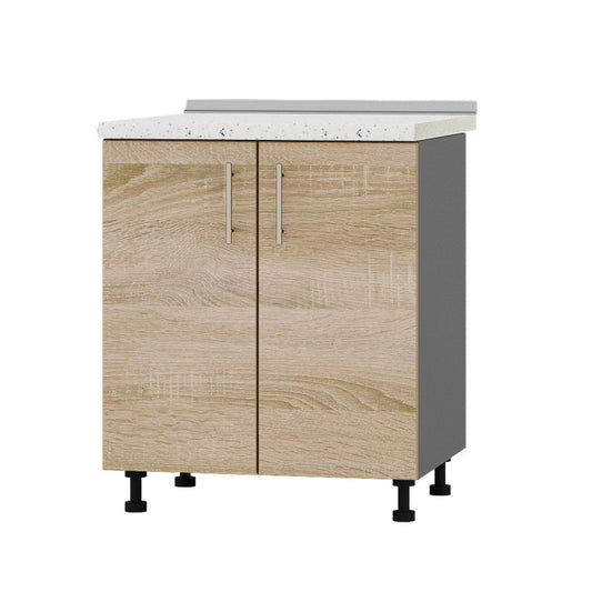 Кухонный модуль Оптима Низ Н82-700 Антрацит/Дуб Сонома (без столешницы) 700х461х820 мм (DTM-073002)