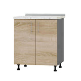 Кухонный модуль Оптима Низ Н82-700 Антрацит/Дуб Сонома (без столешницы) 700х461х820 мм (DTM-073002)