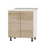 Кухонный модуль Оптима Низ Н82-700 Белый/Дуб Сонома (без столешницы) 700х461х820 мм (DTM-073009)