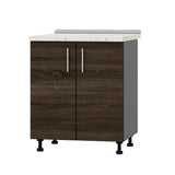 Кухонный модуль Оптима Низ Н82-700 Антрацит/Дуб Сонома Трюфель (без столешницы) 700х461х820 мм (DTM-073003)