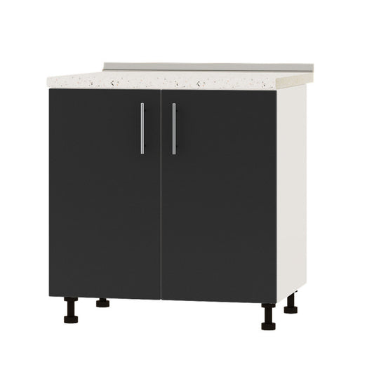 Кухонный модуль Оптима Низ Н82-800 Белый/Антрацит (без столешницы) 800х461х820 мм (DTM-072852)