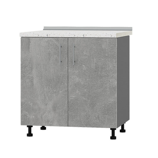 Кухонный модуль Оптима Низ Н82-800 Антрацит/Бетон (без столешницы) 800х461х820 мм (DTM-073020)