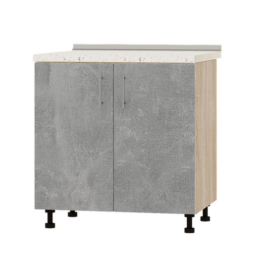 Кухонный модуль Оптима Низ Н82-800 Дуб Сонома/Бетон (без столешницы) 800х461х820 мм (DTM-072867)