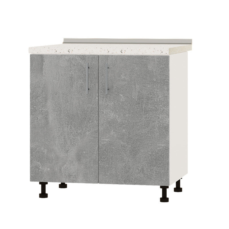 Кухонный модуль Оптима Низ Н82-800 Белый/Бетон (без столешницы) 800х461х820 мм (DTM-072853)