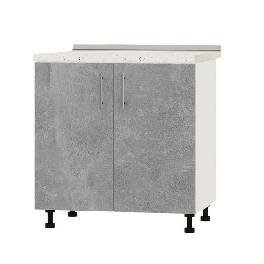Кухонный модуль Оптима Низ Н82-800 Белый/Бетон (без столешницы) 800х461х820 мм (DTM-072853)