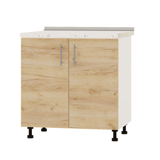 Кухонный модуль Оптима Низ Н82-800 Белый/Дуб Крафт Золотой (без столешницы) 800х461х820 мм (DTM-072855)