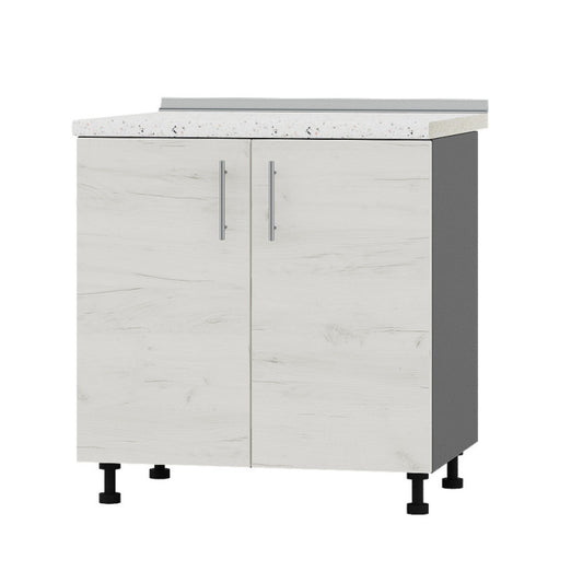 Кухонный модуль Оптима Низ Н82-800 Антрацит/Дуб Крафт Белый (без столешницы) 800х461х820 мм (DTM-072847)