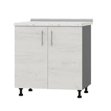 Кухонный модуль Оптима Низ Н82-800 Антрацит/Дуб Крафт Белый (без столешницы) 800х461х820 мм (DTM-072847)