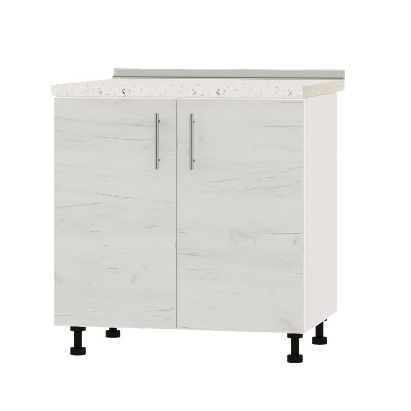 Кухонный модуль Оптима Низ Н82-800 Белый/Дуб Крафт Белый (без столешницы) 800х461х820 мм (DTM-072854)