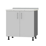 Кухонный модуль Оптима Низ Н82-800 Антрацит/Нимфея Альба (Белый) (без столешницы) 800х461х820 мм (DTM-072851)