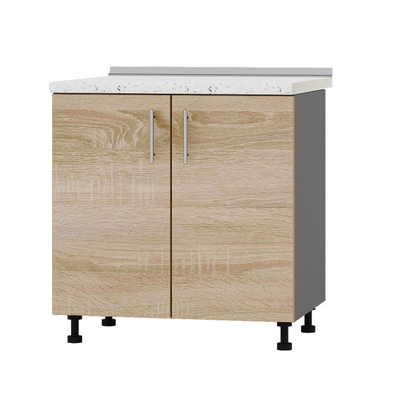 Кухонный модуль Оптима Низ Н82-800 Антрацит/Дуб Сонома (без столешницы) 800х461х820 мм (DTM-072849)