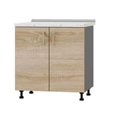 Кухонный модуль Оптима Низ Н82-800 Антрацит/Дуб Сонома (без столешницы) 800х461х820 мм (DTM-072849)