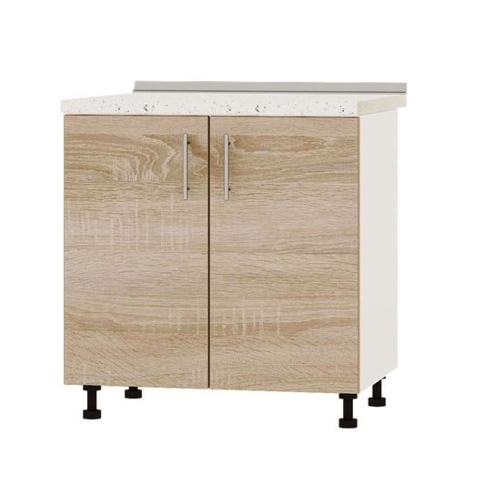 Кухонный модуль Оптима Низ Н82-800 Белый/Дуб Сонома (без столешницы) 800х461х820 мм (DTM-072856)