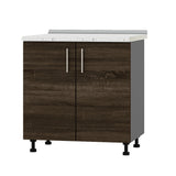 Кухонный модуль Оптима Низ Н82-800 Антрацит/Дуб Сонома Трюфель (без столешницы) 800х461х820 мм (DTM-072850)