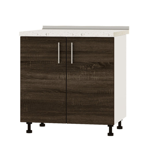 Кухонный модуль Оптима Низ Н82-800 Белый/Дуб Сонома Трюфель (без столешницы) 800х461х820 мм (DTM-072857)