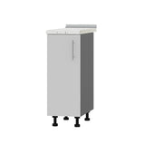 Кухонный модуль Оптима Низ Н83-300 Антрацит/Нимфея Альба (Белый) (без столешницы) 300х461х820 мм (DTM-072300)