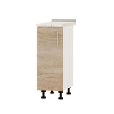 Кухонный модуль Оптима Низ Н83-300 Белый/Дуб Сонома (без столешницы) 300х461х820 мм (DTM-072905)